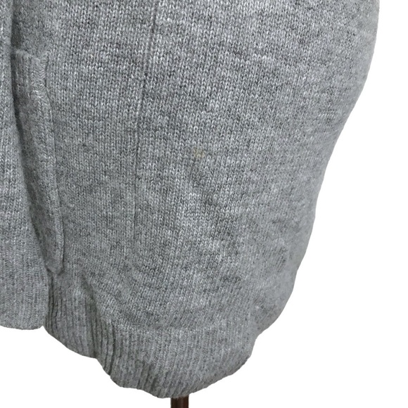 Fossil Vintage Gray Wool Cashmere Blend Sweater Long Knit Cardigan Size Small - Picture 7 of 11